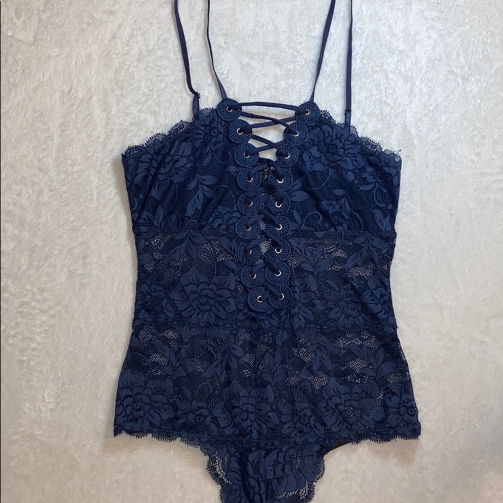 Guess Navy Lace Bodysuit